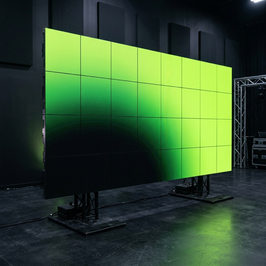 An LED wall on a stage